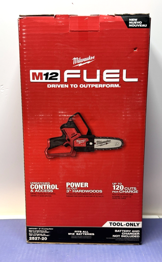 [12608-2] Milwaukee M12 FUEL 2527-20 Brushless Cordless 6 in. Hatchet Pruning Chainsaw
