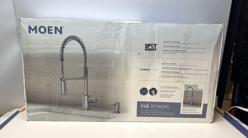 [8357-1] MOEN Gilden 87194SRS Single Handle Pull-Down Sprayer Kitchen Faucet with Reflex