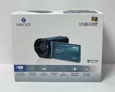[13997-1] Minolta MN4K300WP 4K Ultra HD / 56 MP Waterproof Camcorder
