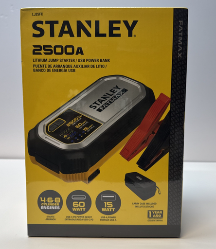 [14014-2] Stanley FatMax 2500 Amp Jump Starter LJ25FC -New Sealed