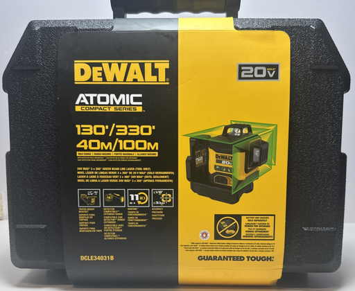 [14026-2] DEWALT DCLE34031B 20V MAX 3x360° Green Laser Level Atomic 3-Plane -New Sealed