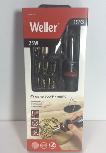 [14168-10] Weller 25W/120V 15 Pc Wood Burning Kit - NEW