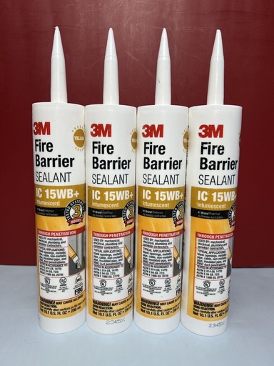 [I-1055] 4 x 3M IC15WB Fire Barrier Sealant - 10.1oz Caulk gun ready - Brand New 4 Tubes