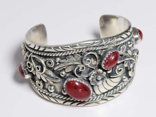 [4526-11] Sterling Silver 925 Mexico Ethnic Theme 6.25"