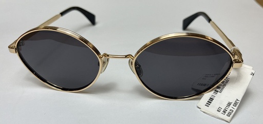 [2266-12] Lanvin LNV116S Sunglasses Women Gold/Gray Oval 57mm