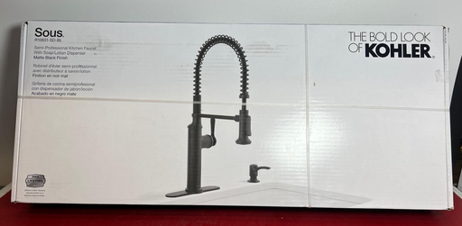 [6710-1, 6753-1, 6760-1, 7320-4, 7459-1, 8064-1] Kohler SOUS PRO Semi-Professional Kitchen Faucet R10651-SD-BL Matte Black NEW