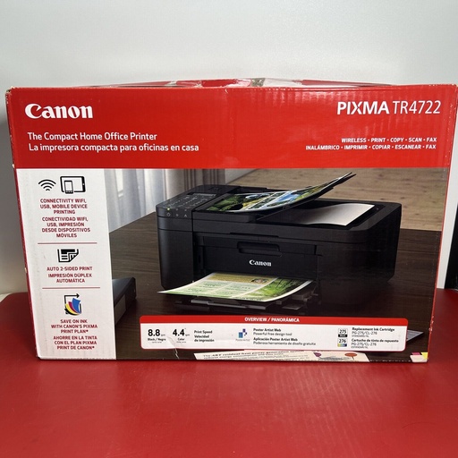 [6771-1] Canon PIXMA TR4722 All-in-One Wireless InkJet Printer with ADF Mobile Print
