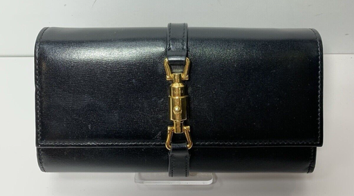 [6704-1] Gucci Jackie 1961 Wallet Black Calf Leather Crossbody Bag