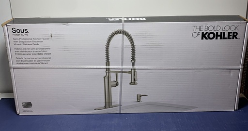 [6867-1] Kohler R10651-SD-VS Sous Kitchen Sink Faucet, Vibrant Stainless Brand New!