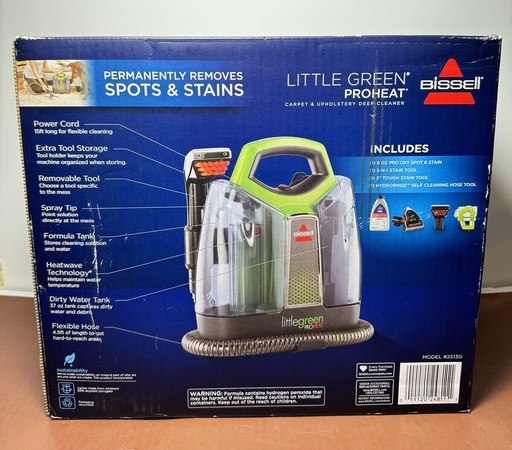 [6885-6] BISSELL Little Green ProHeat Portable Carpet Cleaner 2513G -Brand New