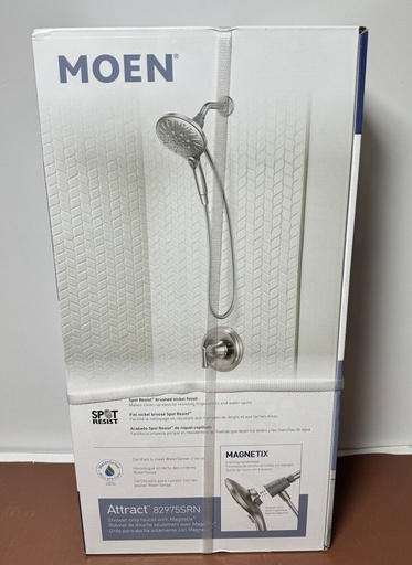 [6962-1] Moen Attract 6-Spray Shower Faucet - Spot Resist Brushed Nickel - 82975SRN