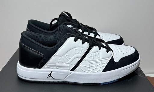 [7109-1] NIB Nike Jordan NU Retro 1 Low White Black Men Size 9 Sneakers DV5141-100