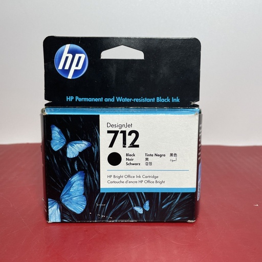 [7274-1] HP 712 80-ml Black DesignJet Ink Cartridge, 3ED71A