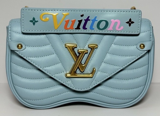 [7318-1] Louis Vuitton New Wave Chain Bag PM Bag Turquoise Blue Crossbody Bag