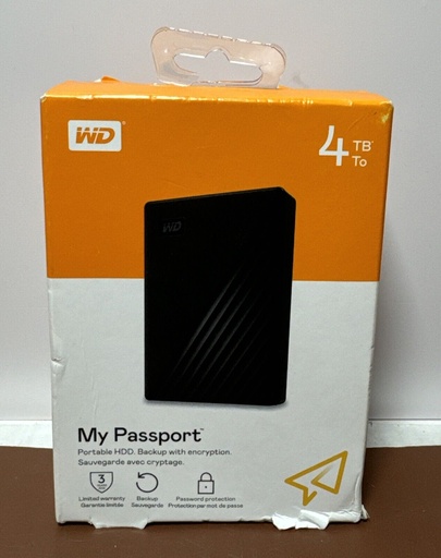 [7415-1] Brand New sealed- WD My Passport 4TB External USB 3.0 Portable Hard Drive