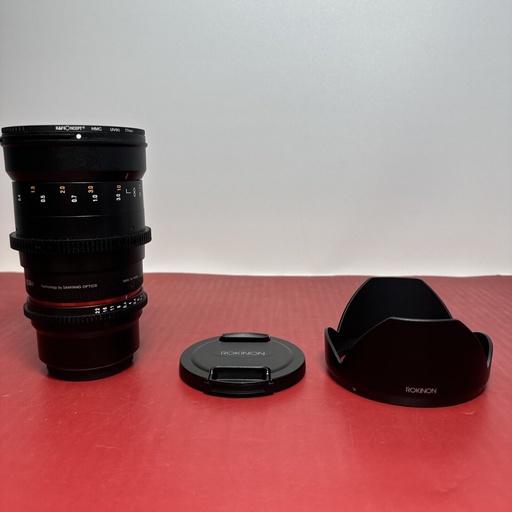 [7385-3] Rokinon DS35M-MFT Camera Lens DS 35mm T1.5 Wide Angle Lens
