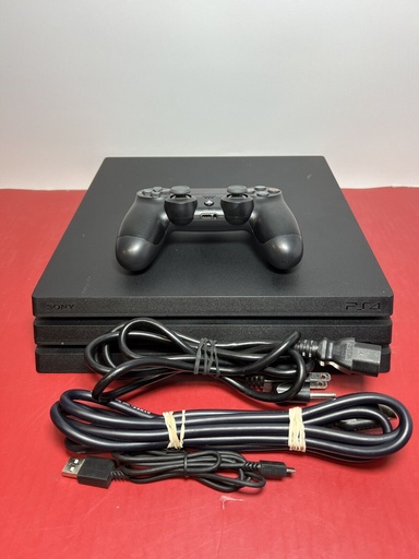 [6558-1] PS4 Pro 2TB Black Console Gaming System CUH-7015B W/ Controller and Cables