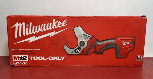 [7464-1] Milwaukee PVC Pipe Shear 12V Lithium-Ion Cordless, Power Tool Red (Tool-Only)