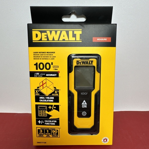 [7524-4] DeWalt DWHT77100 100' Range Laser Distance Measurer New