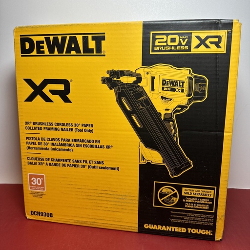 [7539-4] Dewalt DCN930B TOOL ONLY XR 30 deg Paper  Framing Nailer  Replaces DCN692b NEW