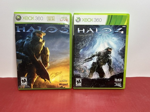 [0] Halo 3, Halo 4, Bundle Lot Xbox 360 Tested CIB Complete