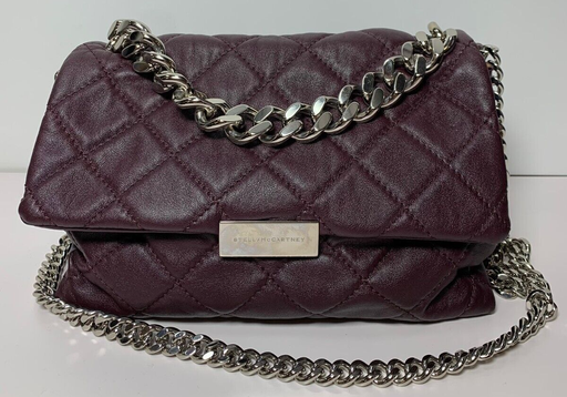 [5303-2] Stella McCartney Purple Soft Quilted Faux Leather Mini Beckett Bag