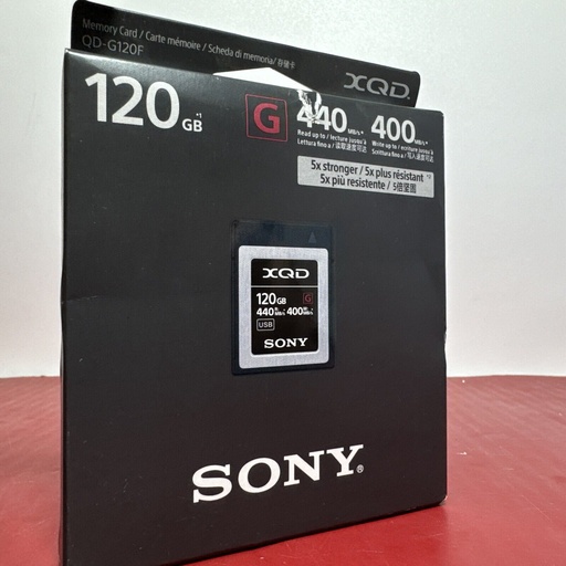 [7667-2] Sony Memory Card XQD G Series 120gb 440mb/s Read 400mb/s (QDG120F)