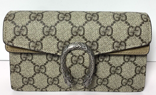 [6165-1] GUCCI Dionysus Super Mini GG Supreme Canvas Crossbody Bag -476432