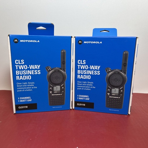 [7786-1 , 7844-1] MOTOROLA CLS1110 Two Way Radio, Base and Charger (2 pack) Brand New