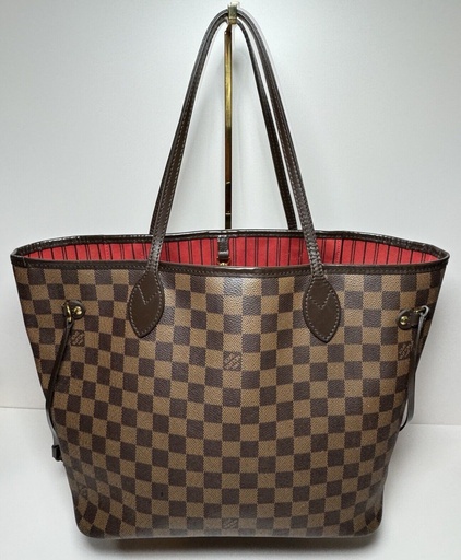 [6582-1] Louis Vuitton Damier Ebene Canvas Neverfull MM Shoulder Tote Bag N41358