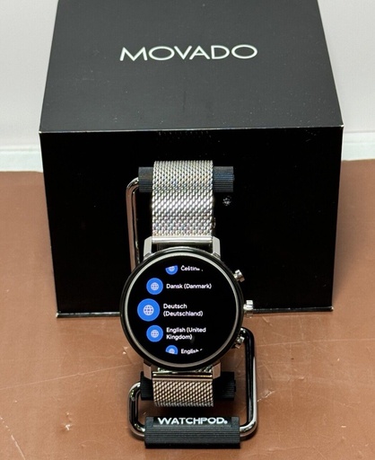 [6276-3] Movado Men's Connect 2.0 Black Steel Mesh 42mm Digital Smartwatch