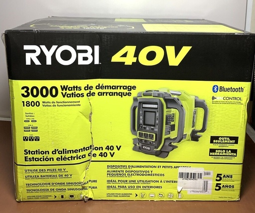 [7961-1] Ryobi RYi1802BT 1800 Watt Portable Battery Power Inverter Generator Tool Only