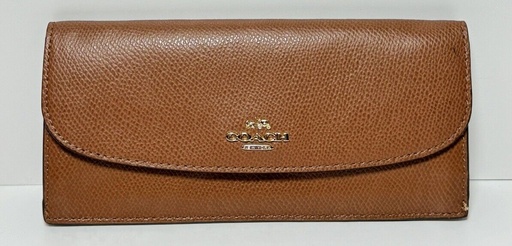 [8066-3] Coach Saddle Brown Leather Wallet F52689