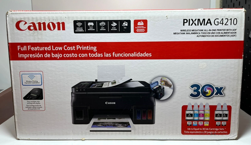 [8035-1] Canon PIXMA G4210 Wireless MegaTank All-in-One InkJet Printer Copy, Scan, Fax