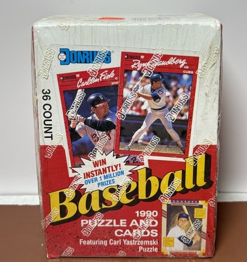 [8226-1] 1990 Donruss Baseball 36 Pack Box - New Factory Sealed