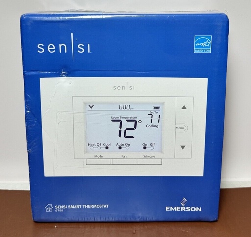 [8301-3] Emerson Sensi Smart Programmable Thermostat - White (ST55) New Tear In Plastic