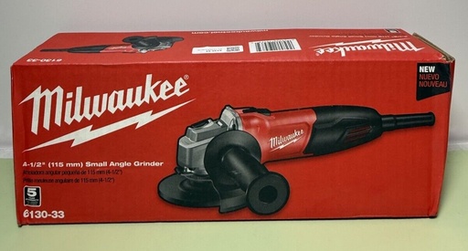 [8767-6] Milwaukee Tool 6130-33 7.0 Amp 4-1/2" Small Angle Grinder