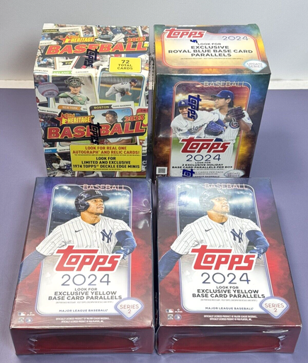 [8805-1] Baseball Card Box Bundle - Topps Heritage 2023 & Topps 2024 Series 2 Sealed Box