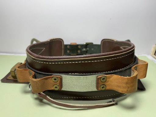 [9181-1] Vintage Buckingham Tree Pole Climbing Spur Steel Spikes Gaff  Belt Rigging 1975
