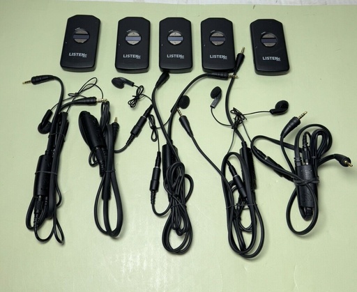 [9821-1] Listen Technologies LR-3200-072 Basic DSP RF Receiver 72 MHz Set of 5+ 5 LA-401