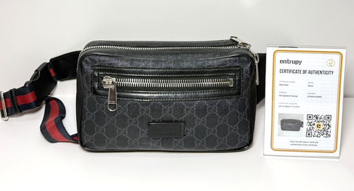[8471-1] GUCCI GG Supreme belt Waist Body bag Fanny Pack 474293 canvas Black cross body