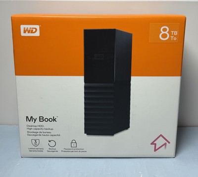 [10179-2] WD My Book 8TB USB 3.2 Gen 1 External Desktop Hard Drive, Black