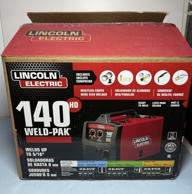 [10191-1] Lincoln Electric 140 Amp MIG and FluxCore Wire Feed Weld 140HD K2514-1 Open Box