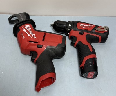 [9977-12] MILWAUKEE'S 2520-20 M12 Fuel Hackzall + 2407-20 Drill Driver W/ 1.5 Ah battery