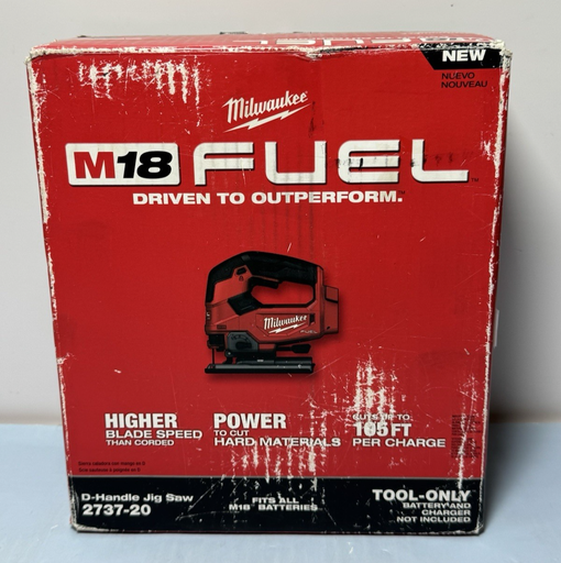 [10245-1] Milwaukee 2737-20 M18 FUEL Brushless Cordless D-Handle Jig Saw, New/Sealed