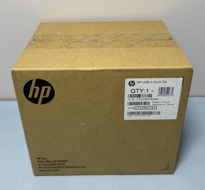 [10232-2] New Sealed - HP G5 USB-C Docking Station - Black 5TW10UT#ABA