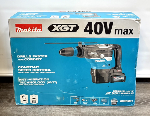 [10292-1] Makita 40V Max XGT Brushless Cordless 1-9/16 in. AVT Rotary Hammer Kit GRH05M1