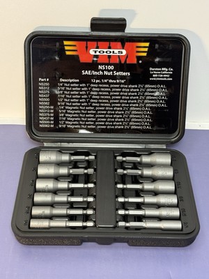 [104002-5] Vim Tools 12pc SAE Nutsetters NS100