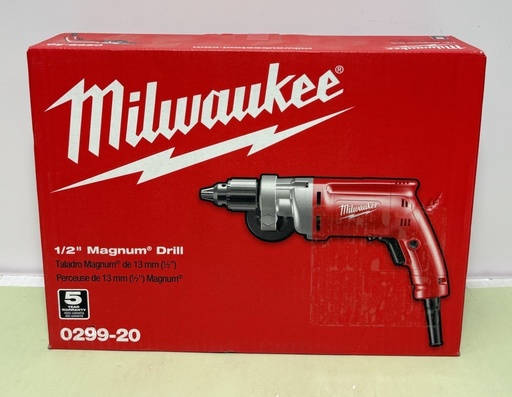 [9623-1, 9714-4, 9749-3, 9671-3, 10415-2, 10375-4] Milwaukee 0299-20 120V AC 1/2-Inch Magnum Drill 0-850 RPM w/ Chuck Key