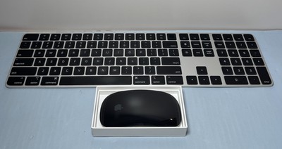 [10309-1] Apple Magic Keyboard Touch ID Keypad Black A2520+Apple A1657 Magic Mouse 2 Black